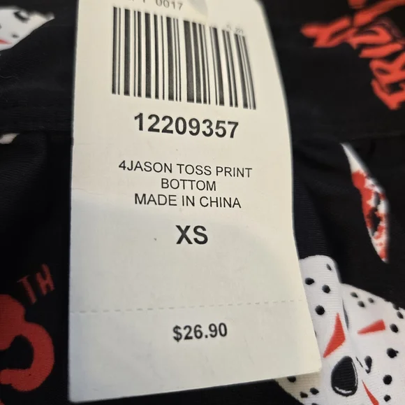 NWT Hot Topic Friday the 13th Swim Bottoms, XS - Picture 3 of 4
